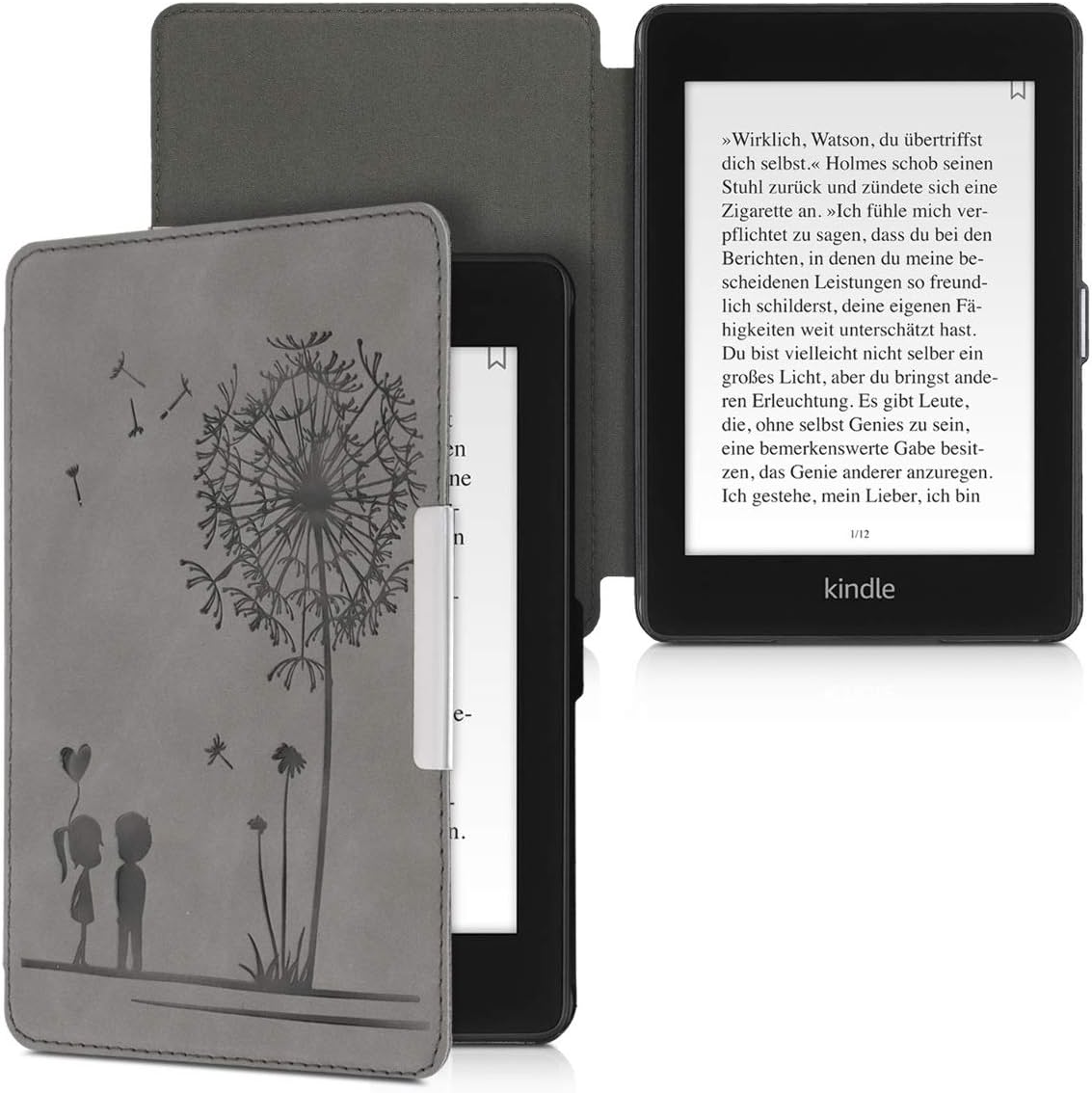 Puzdro KW Mobile - Dandelion Love - KW4897503 - pre Amazon Kindle Paperwhite 4 (2018) - šedé
