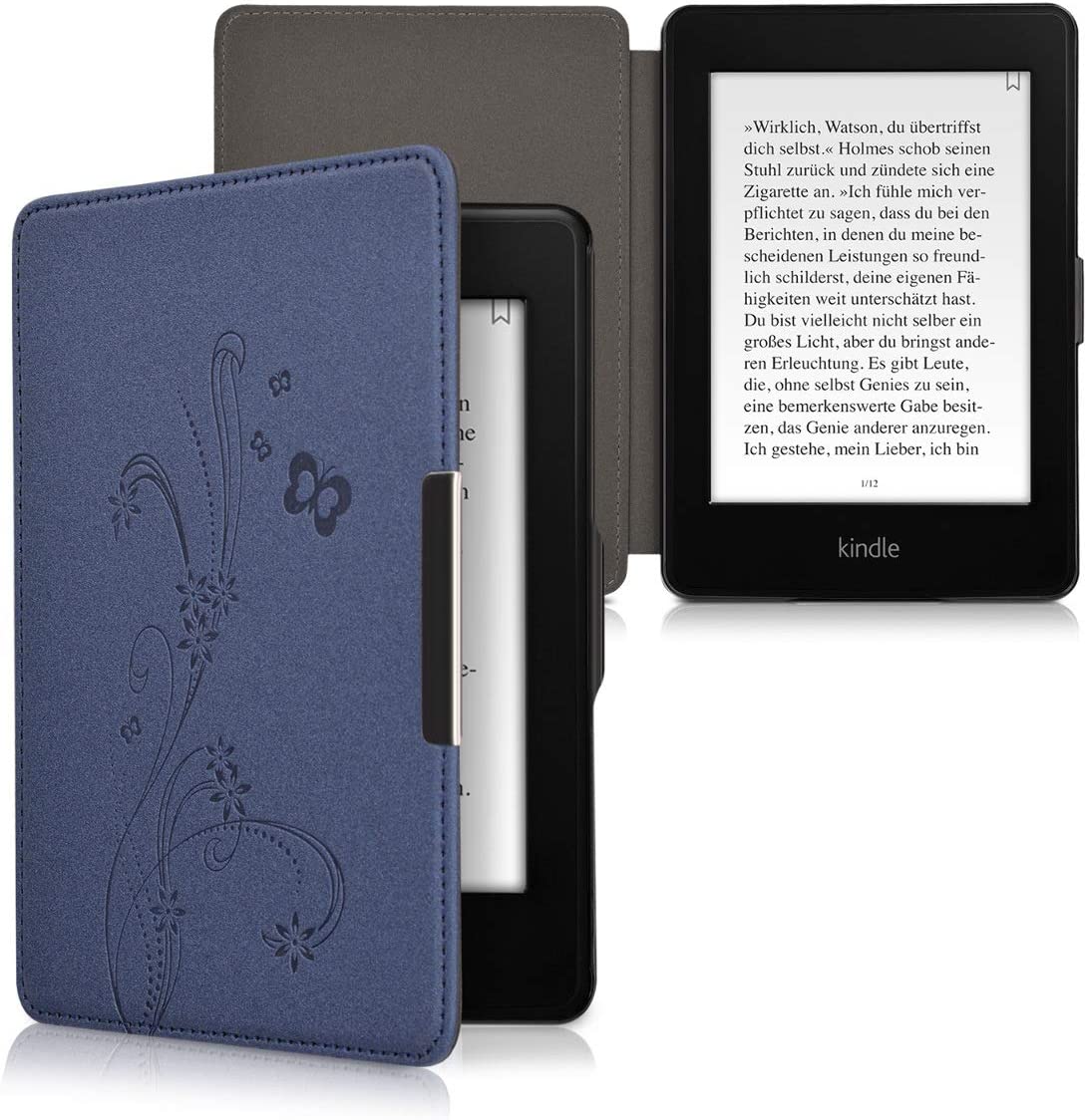 Puzdro KW Mobile - Butterfly Tendril - KW2313627 - pre Amazon Kindle Paperwhite 1/2/3 - modré