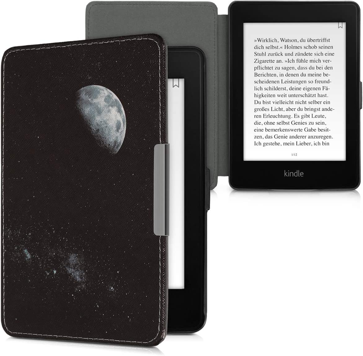 Púzdro KW Mobile - Moon - KW4556906 - pre Amazon Kindle Paperwhite 1/2/3 - čierne