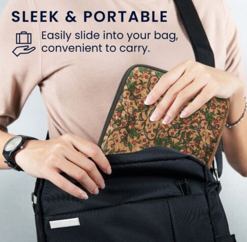 Puzdro KW Mobile Neoprene Zipper - KW5901601 - Univerzálne puzdro pre čítačky 6-7" - Heart Flower