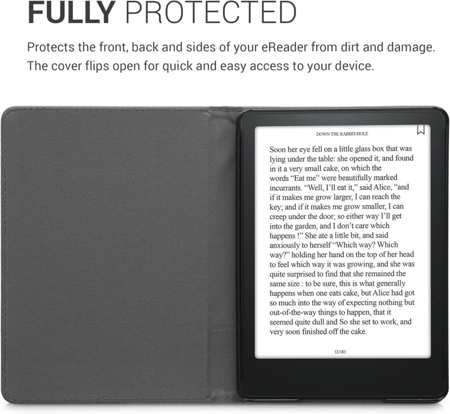 Púzdro KW Mobile - Leather And Canvas - KW5715720 - pre Amazon Kindle Paperwhite 5 (2021) - červené, čierne