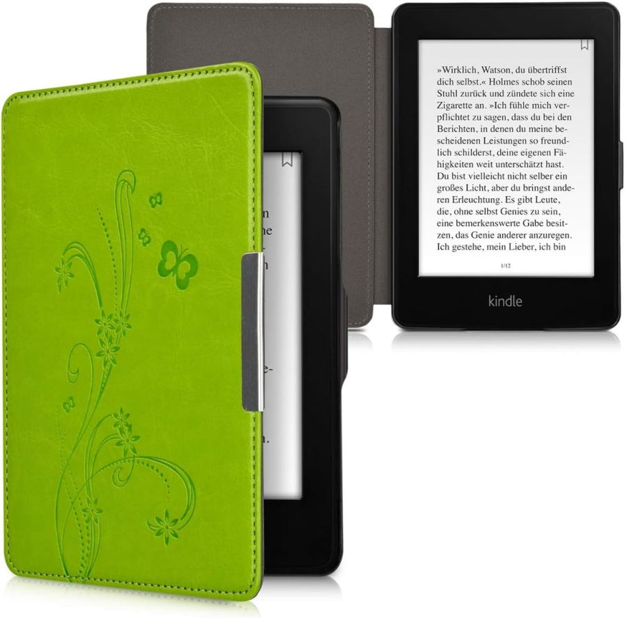 Puzdro KW Mobile - Butterfly Tendril - KW2313628 - pre Amazon Kindle Paperwhite 1/2/3 - zelené