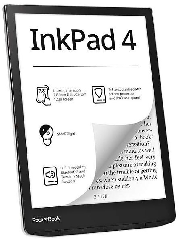 PocketBook 743G InkPad 4 - 32GB, WiFi, Stardust Silver (strieborný)
