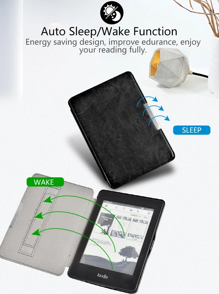 Premium Durable Lock PDL-101 na Amazon Kindle Paperwhite 1/2/3 - vrecko, čierny