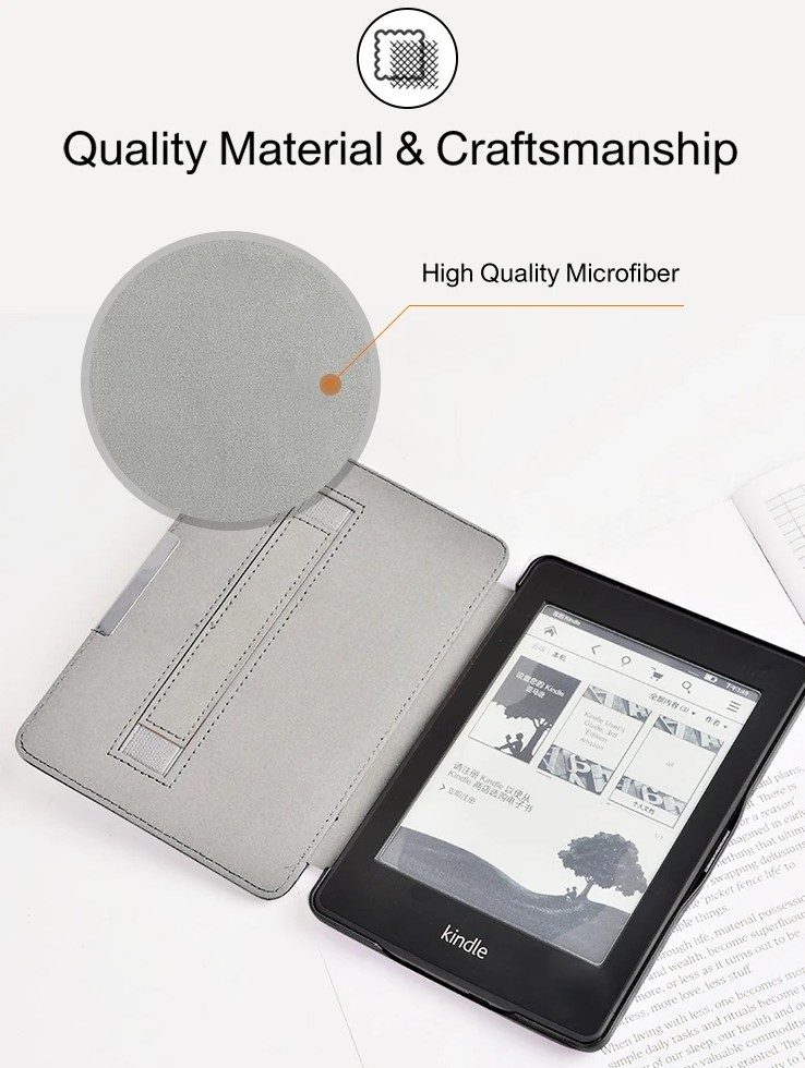 Premium Durable Lock PDL-102 na Amazon Kindle Paperwhite 1/2/3 - vrecko, červený