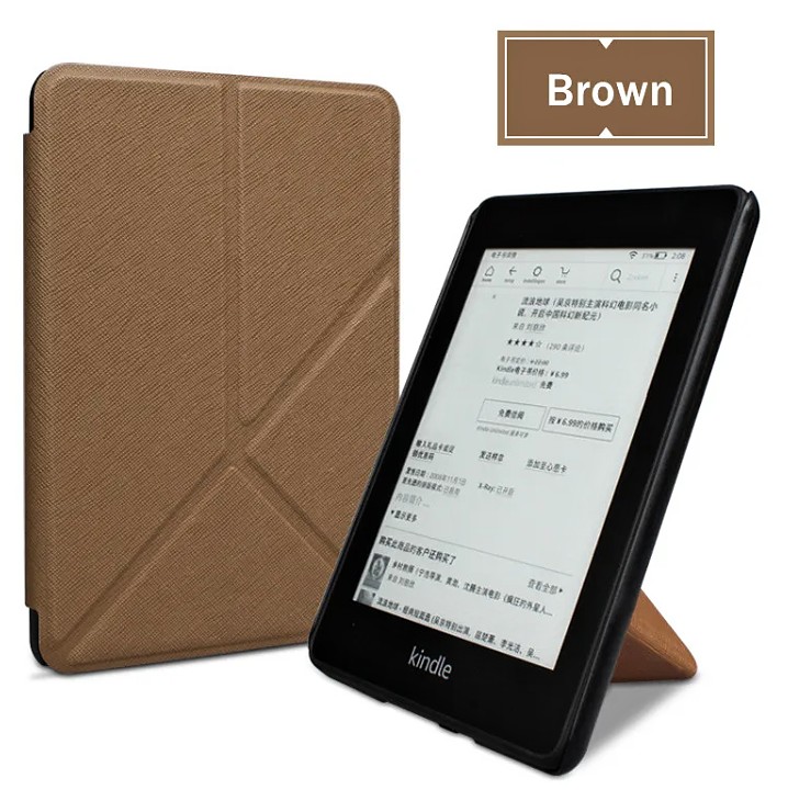 Origami Durable Lock OR43 - púzdro pre Amazon Kindle Paperwhite 1/2/3, magnet, stojan - hnedé