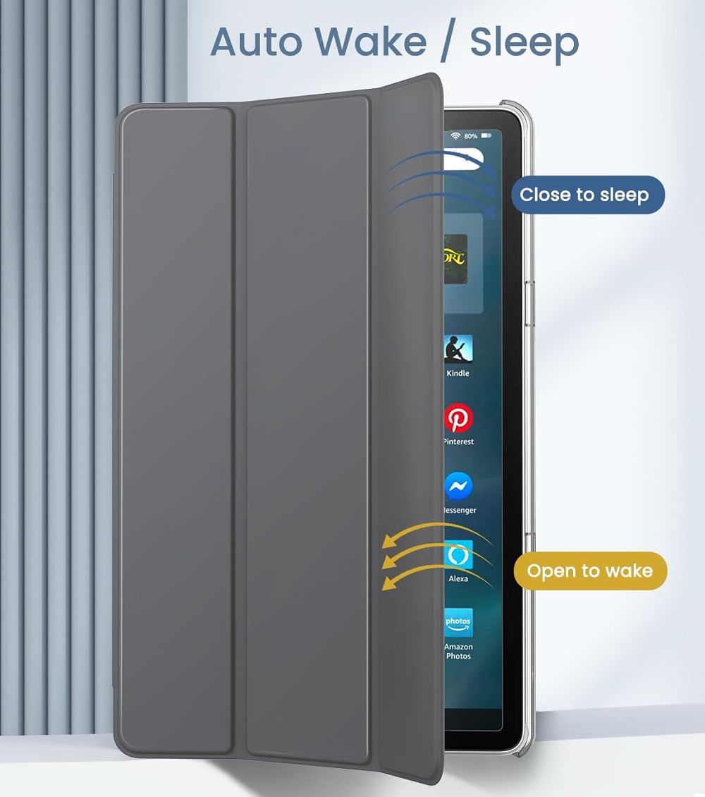 Durable Lock DLS-208 - puzdro so stojanom pre Amazon Kindle Fire MAX 11 - čierne (2023, 13.gen.)