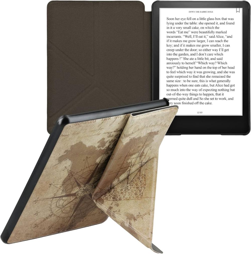 Puzdro KW Mobile - Origami Travel Vintage - KW5776408 - pre Amazon Kindle Paperwhite 5 (2021) - viacfarebné