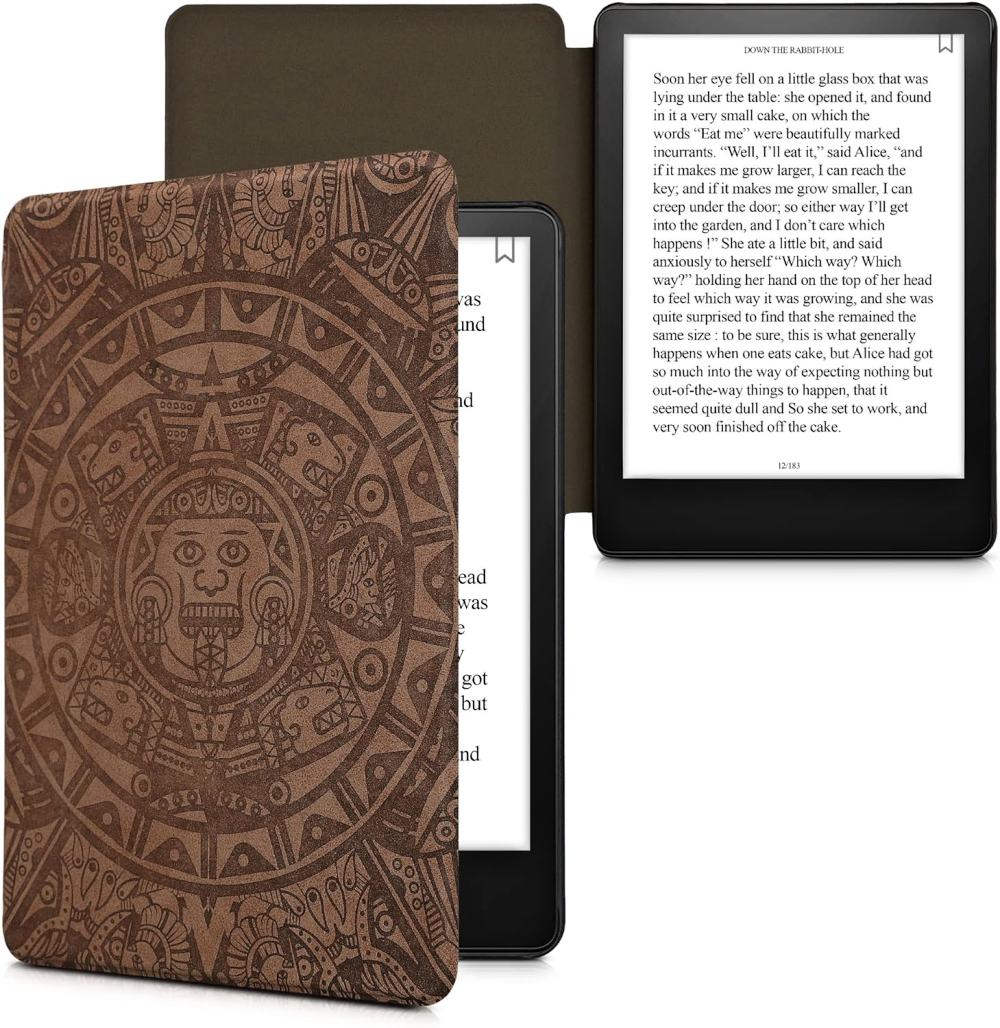 Puzdro KW Mobile - Mayan Calendar - KW5625810 - pre Amazon Kindle Paperwhite 5 (2021) - hnedé