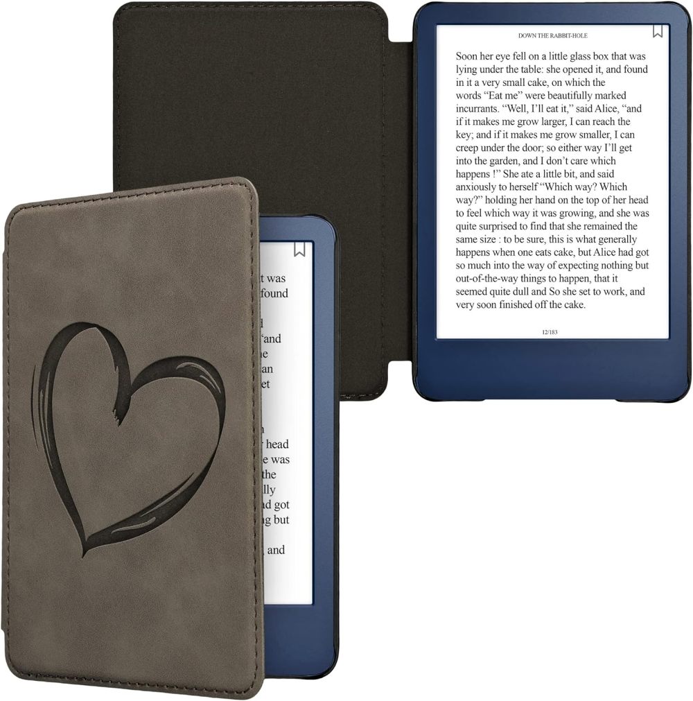 Puzdro KW Mobile - Brushed Heart - KW5999001 - pre Amazon Kindle 2022 - šedé