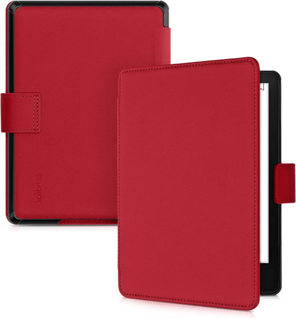 Púzdro KW Mobile (Kalibri) - Real Leather - KA5626620 - pre Amazon Kindle Paperwhite 5 (2021) - červená koža