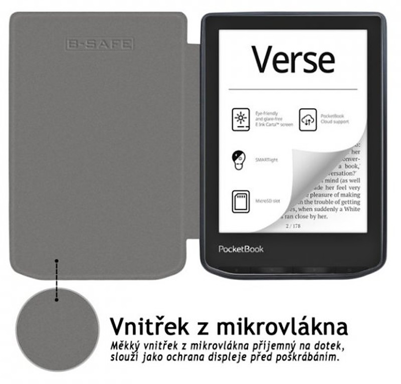 Puzdro B-SAFE LOCK 3511, obal na Pocketbook 629 Verse / 634 Verse Pro - magnetické zatváranie, AutoSleep, motív Gogh