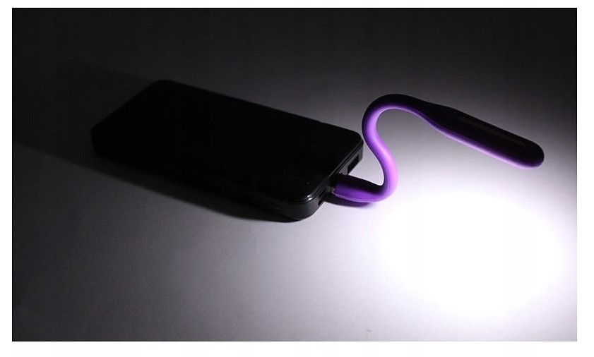 Gembird NL-01-PR - USB LED lampička ohybná, pre všetky čítačky - fialová