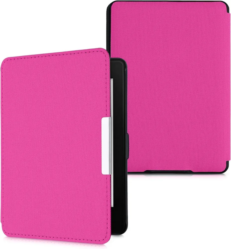 Púzdro KW Mobile - Nylon Book - KW4948733 - pre Amazon Kindle Paperwhite 1/2/3 - tmavo ružové