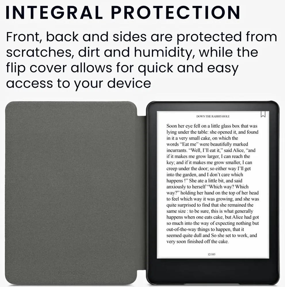Puzdro KW Mobile Felt Travel Outline - KW5626008 - pre Amazon Kindle Paperwhite 5 (2021) - tmavo šedé