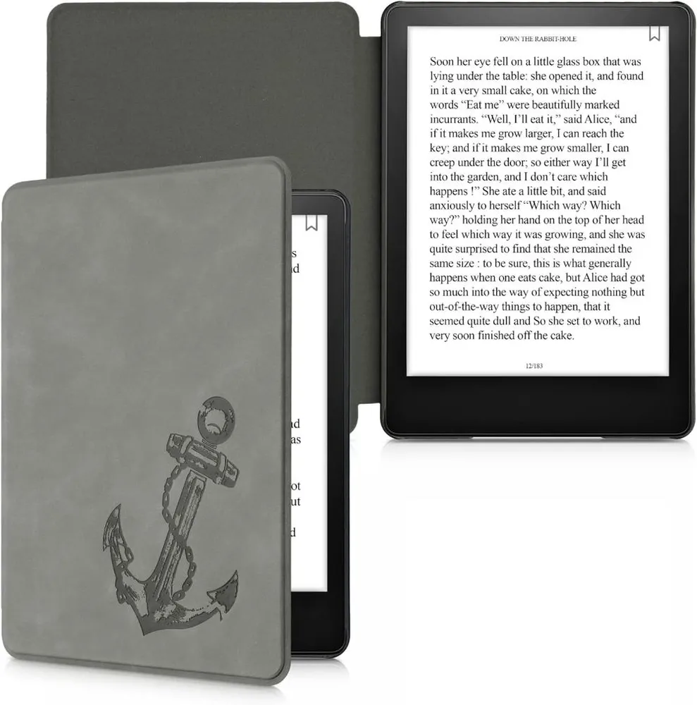 Puzdro KW Mobile - Vintage Anchor - KW5625709 - pre Amazon Kindle Paperwhite 5 (2021) - šedé