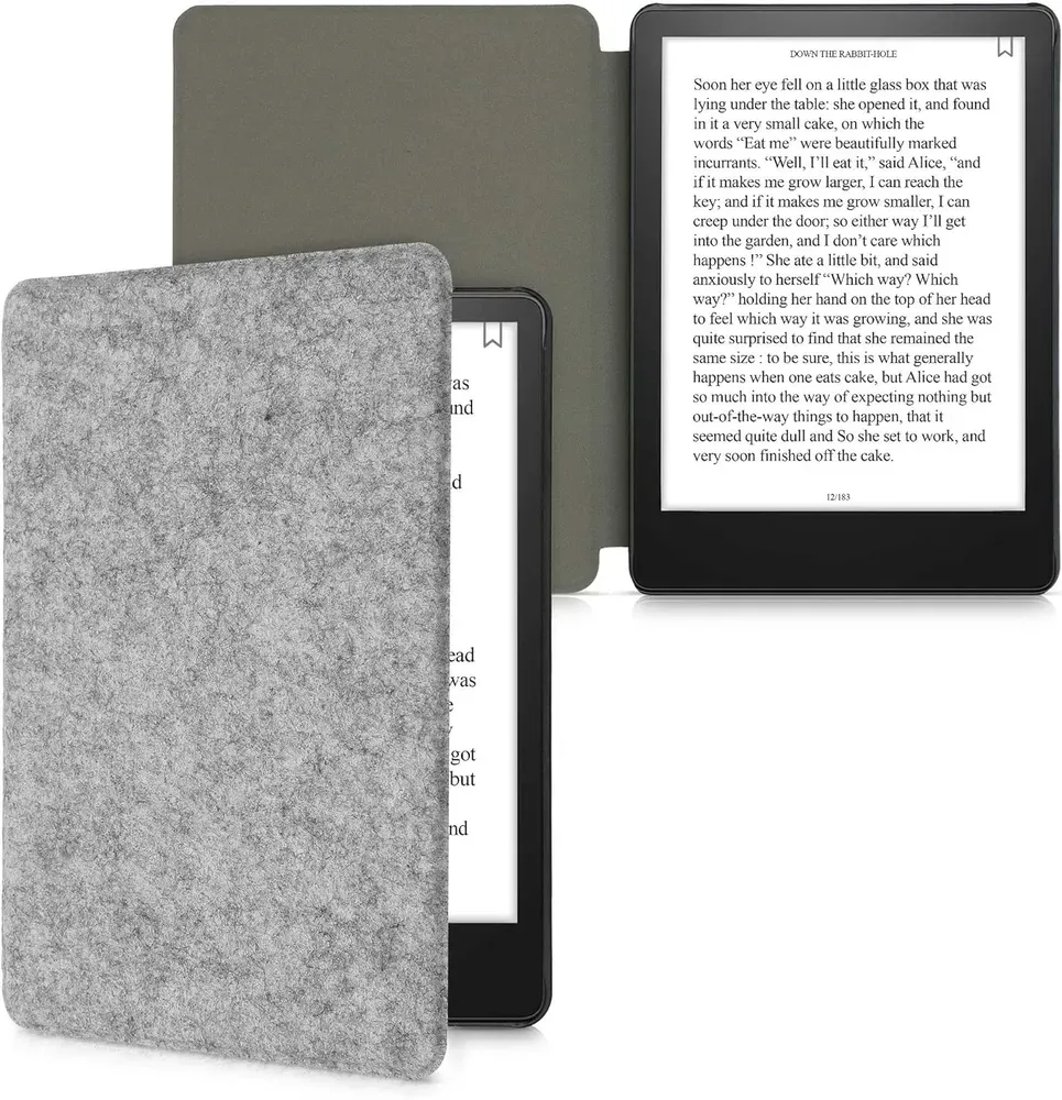 Puzdro KW Mobile Felt Fabric - KW5625925 - pre Amazon Kindle Paperwhite 5 (2021) - svetlo šedé
