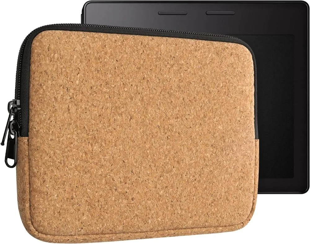 Púzdro KW Mobile Cork Zipper - KW5901424 - Univerzálne púzdro pre čítačky 6-7" - hnedé