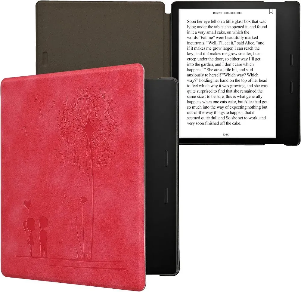 Puzdro KW Mobile - Dandelion Love - KW5697212 - pre Amazon Kindle Oasis 2/3 - červené