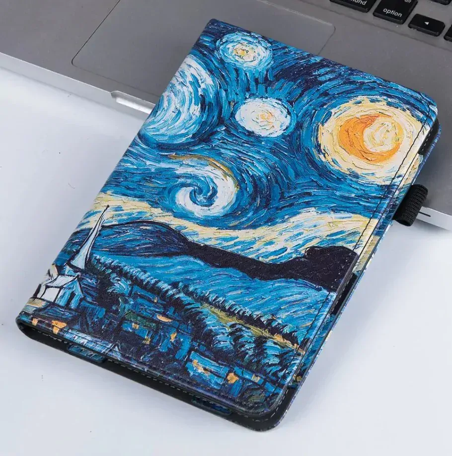 Fortress FT4015 Premium - puzdro so stojanom pre Amazon Kindle Paperwhite 5 (2021) - motív Gogh, magnet, AutoSleep