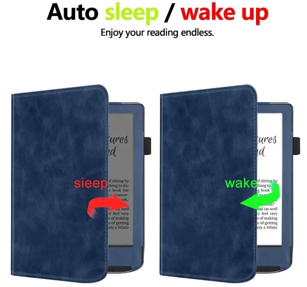 ARMORI Holder T047 - puzdro so stojanom pre Pocketbook 629/634 Verse (Pro) - tmavo modré, magnet, AutoSleep