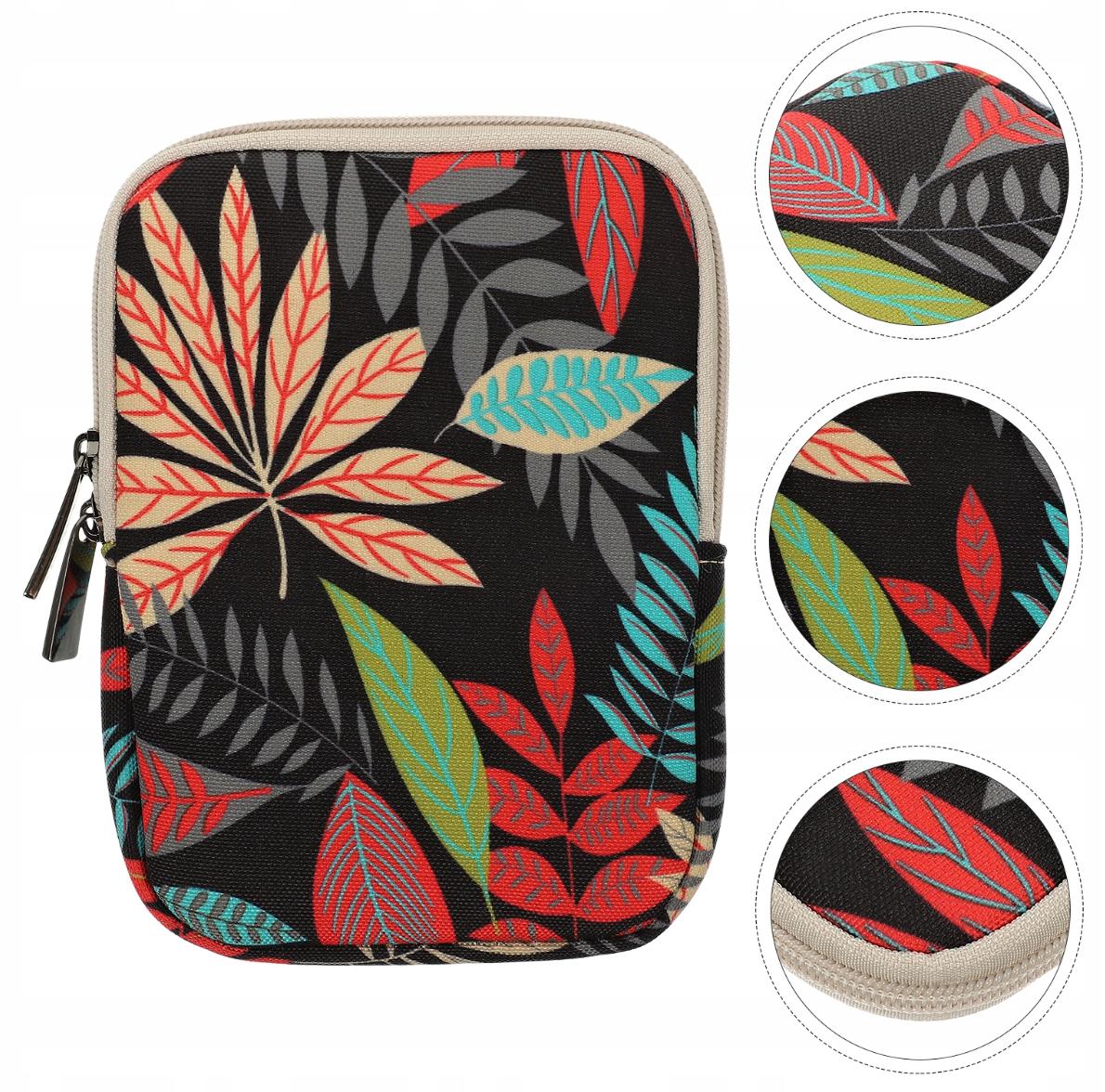 ARMORI Zipper Z063 - motív Big Leaf - Univerzálne puzdro pre čítačky 6" - textilné, zips