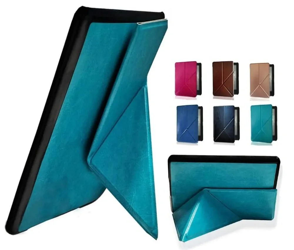 ARMORI STANDER S100, puzdro so stojanom Origami pre Amazon Kindle 4/5 - tyrkysové