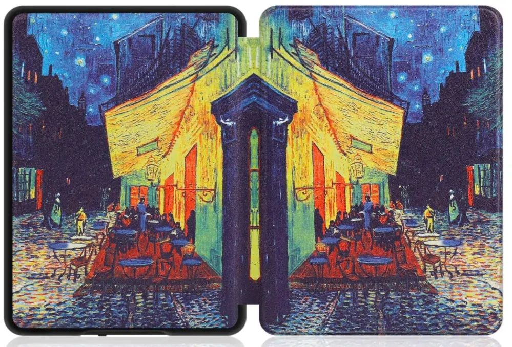 Armori Trimer T185, puzdro pre Pocketbook 616/617/618/627/628/632/633 - magnetické zatváranie, AutoSleep, motív Gogh Street