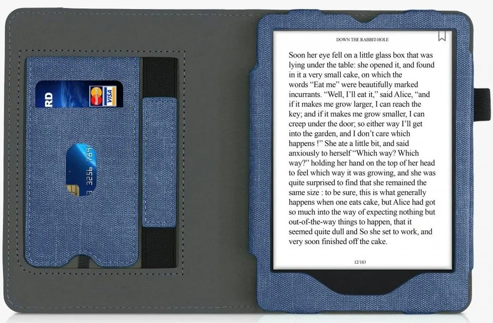 Púzdro KW Mobile Double Leather - KW5626103 - pre Amazon Kindle Paperwhite 5 (2021) - grey, denim