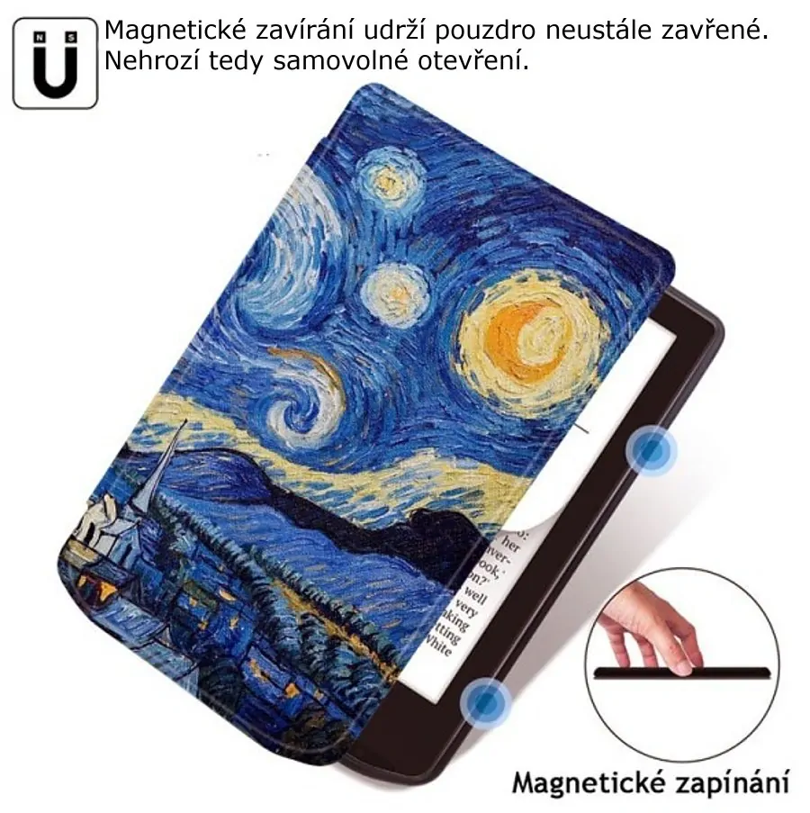 ARMORI TRIMER T032 - púzdro pre Pocketbook 631 Touch HD - motív Gogh