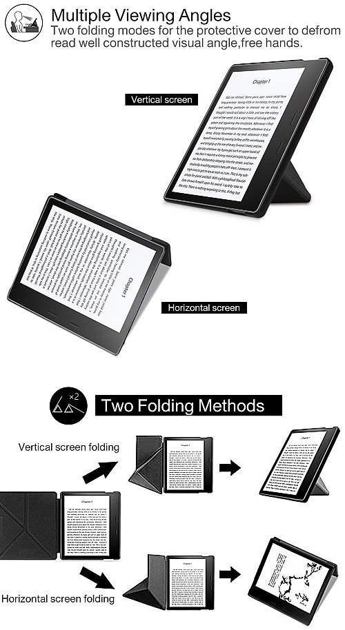 Obal Durable Lock Origami DLO-04 na Amazon Kindle Oasis 2/3 - hnedé