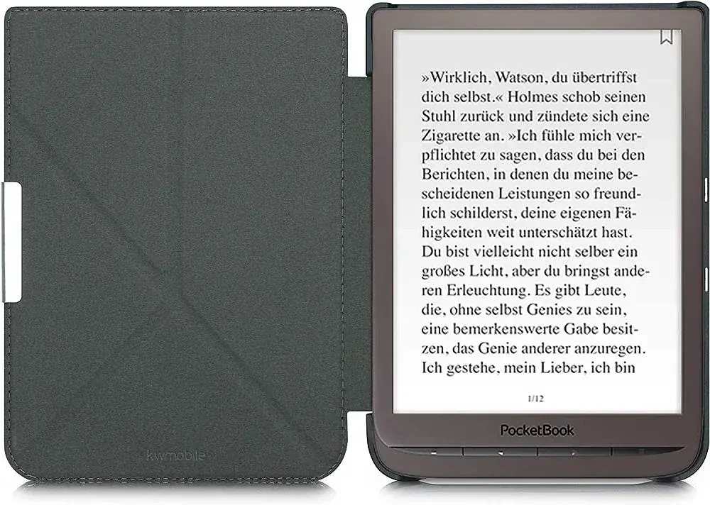 Puzdro KW Mobile - Fabric Flip - KW4677504 - pre Pocketbook 740/741 - tmavo modré