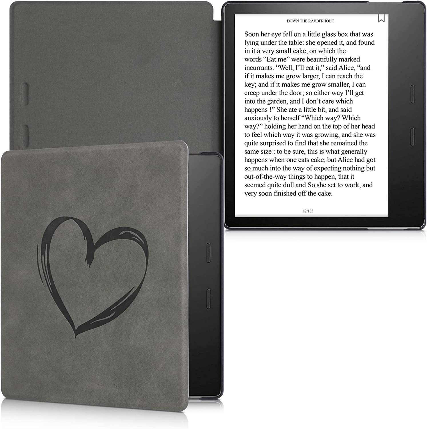 Puzdro KW Mobile - Brushed Heart - KW5697202 - pre Amazon Kindle Oasis 2/3 - šedé