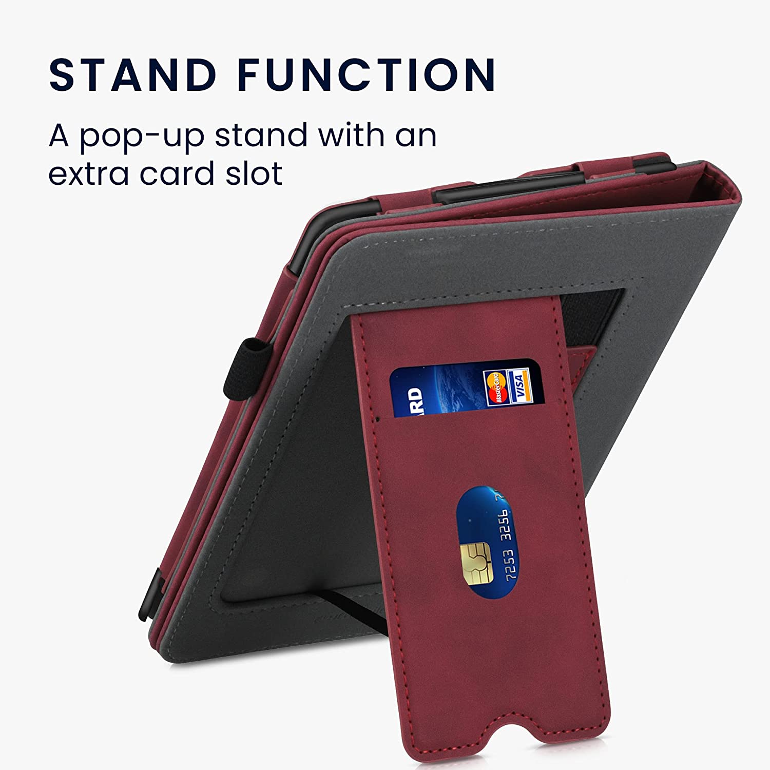 Puzdro KW Mobile - Nubuck Brushed Heart - KW5626202 - pre Amazon Kindle Paperwhite 5 (2021) - Dark Red