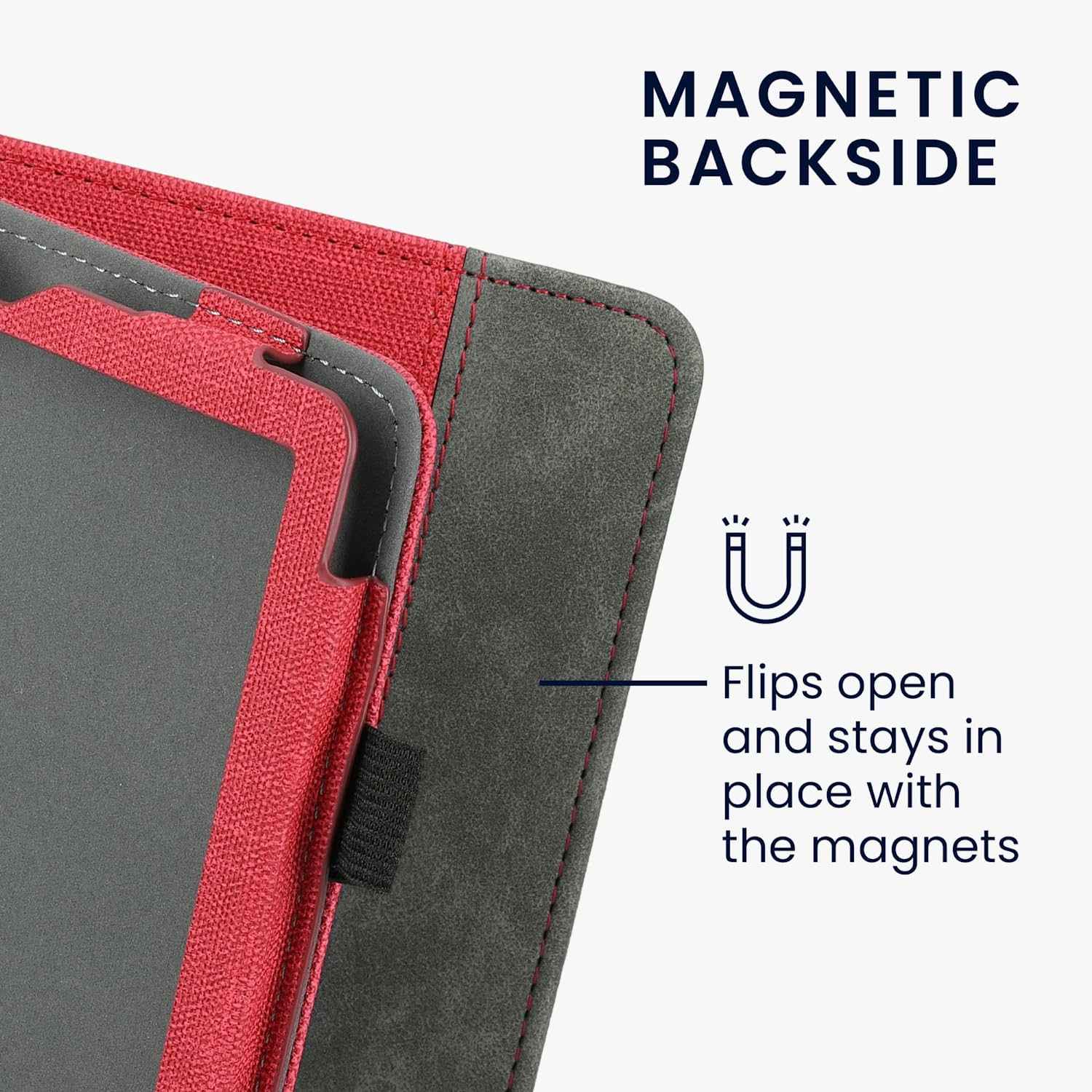 Púzdro KW Mobile Double Leather - KW5626102 - pre Amazon Kindle Paperwhite 5 (2021) - grey, red