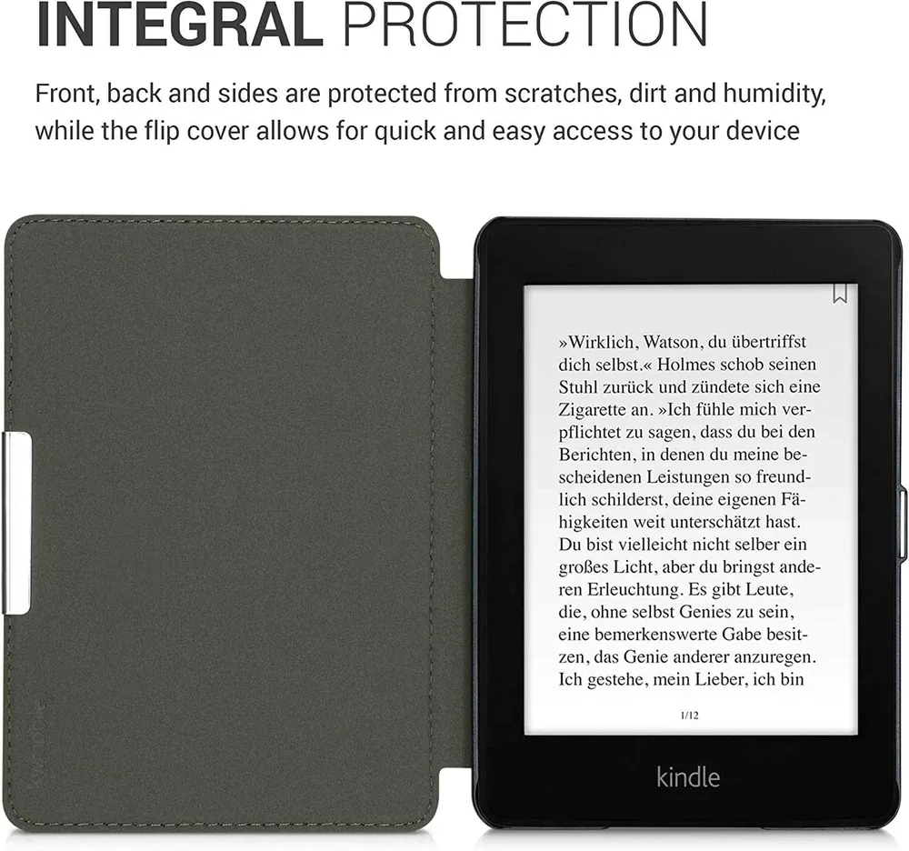 Puzdro KW Mobile Felt Dandelion Love - KW4848903 - pre Amazon Kindle Paperwhite 4 (2018) - šedé