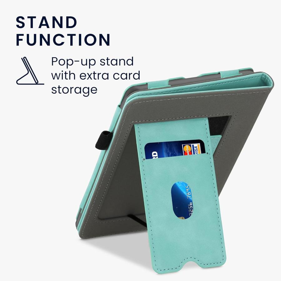 Puzdro KW Mobile - Nubuck Mint - KW5761971 - pre Amazon Kindle Paperwhite 5 (2021) - tyrkysové
