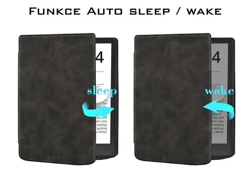 Púzdro B-SAFE LOCK 3475, obal na Pocketbook 743G InkPad 4 a Pocketbook 743C InkPad Color 2 - čierne, magnetické zatváranie, AutoSleep