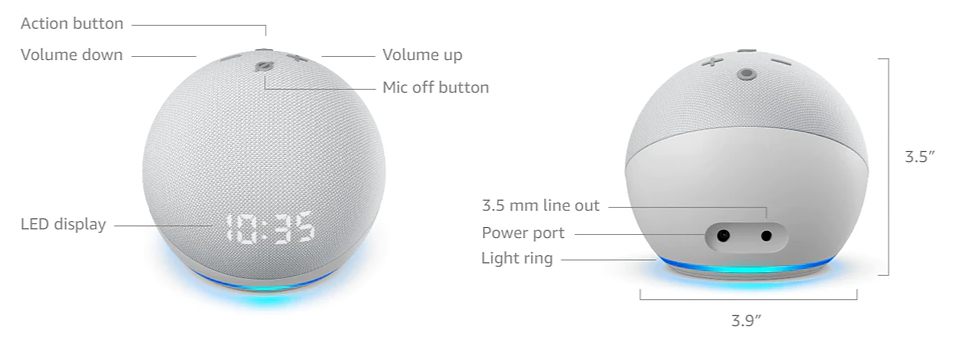 Amazon Echo DOT 4.generácia - hlasový asistent - Charcoal (čierny)