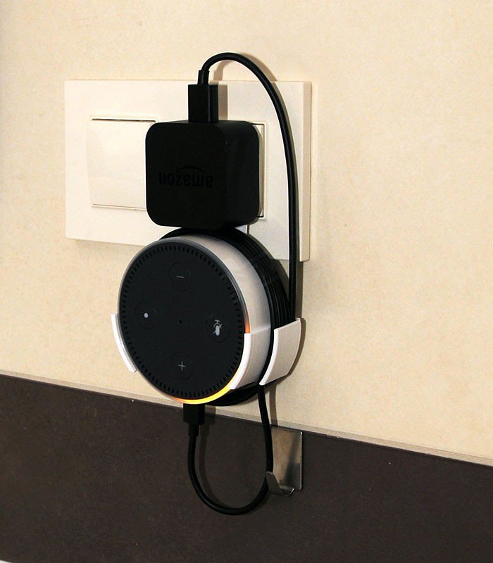 B-SAFE DRŽIAK AMAZON ECHO DOT CHARGER WALL MOUNT, BIELÝ