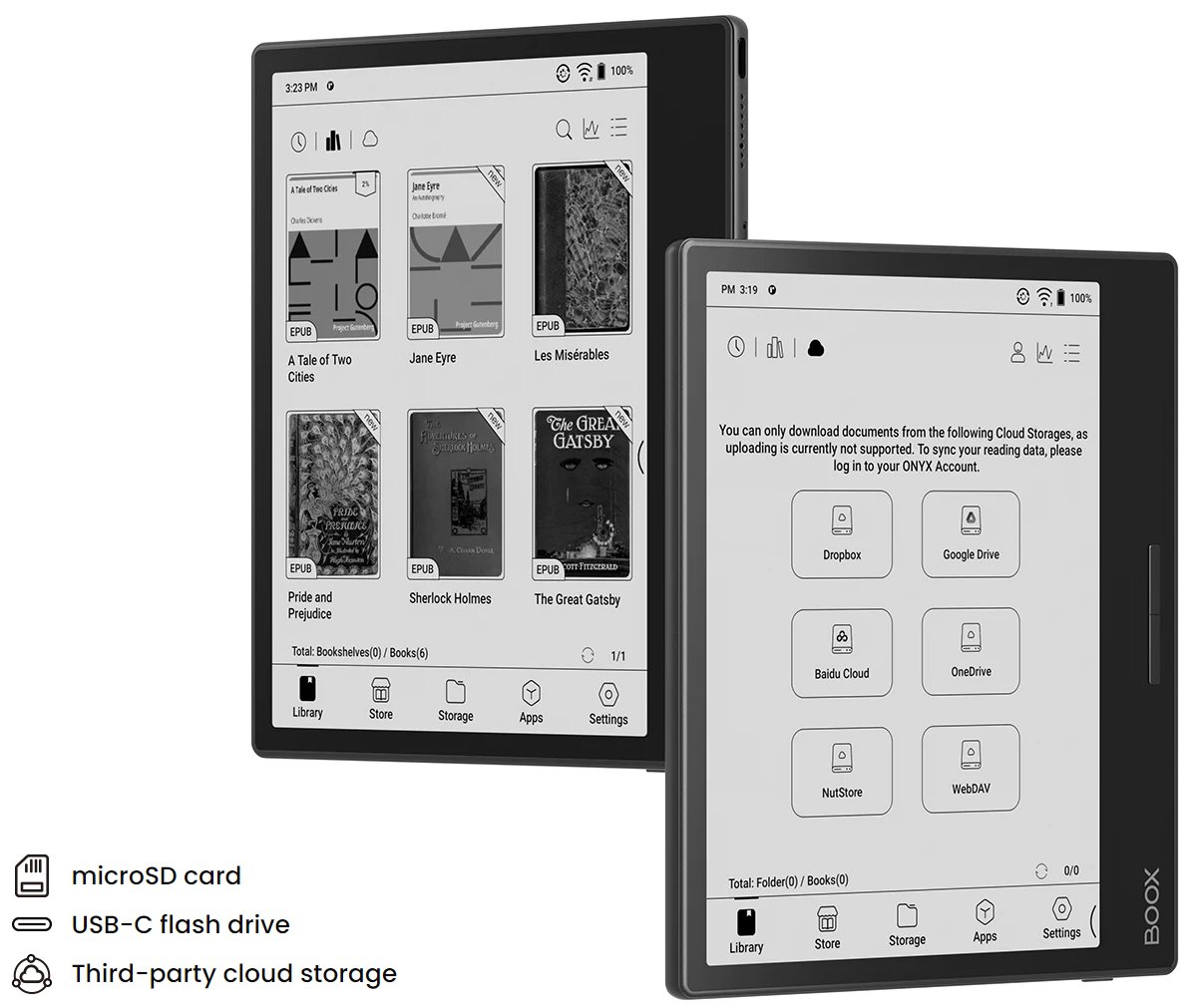 ONYX BOOX PAGE, 7", 32 GB, Bluetooth, Android 11, E-ink displej, WiFi - čierny