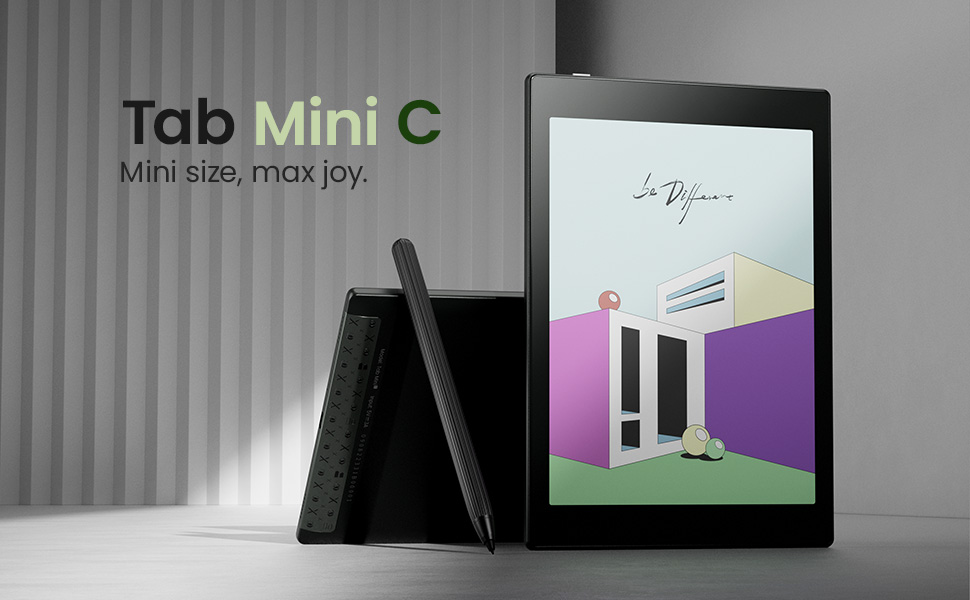 ONYX BOOX TAB MINI C, 7,8", 64 GB, Bluetooth, Android 11, E-ink displej, WiFi - čierny