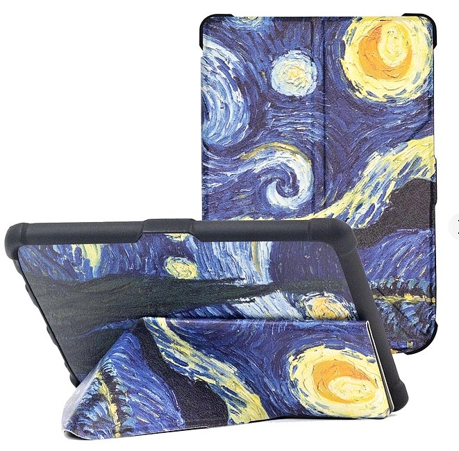 Origami Durable Lock ODL-103 púzdro pre Pocketbook 616 / 617 / 618 / 627 / 628 / 632 / 633 - motív Gogh, stojan, magnet