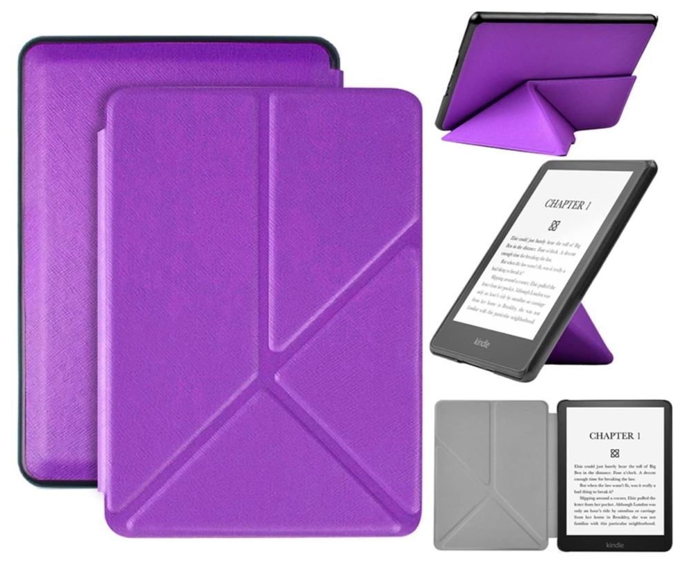 Origami Durable Lock OR41 - púzdro pre Amazon Kindle Paperwhite 1/2/3, magnet, stojan - fialové