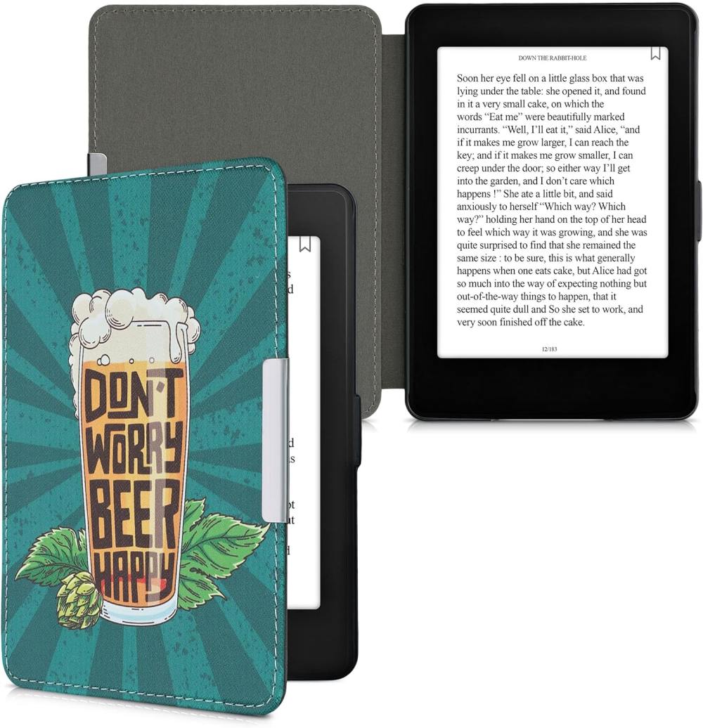 Puzdro KW Mobile - Dont Worry Beer Happy - KW4556933 - pre Amazon Kindle Paperwhite 1/2/3 - viacfarebné
