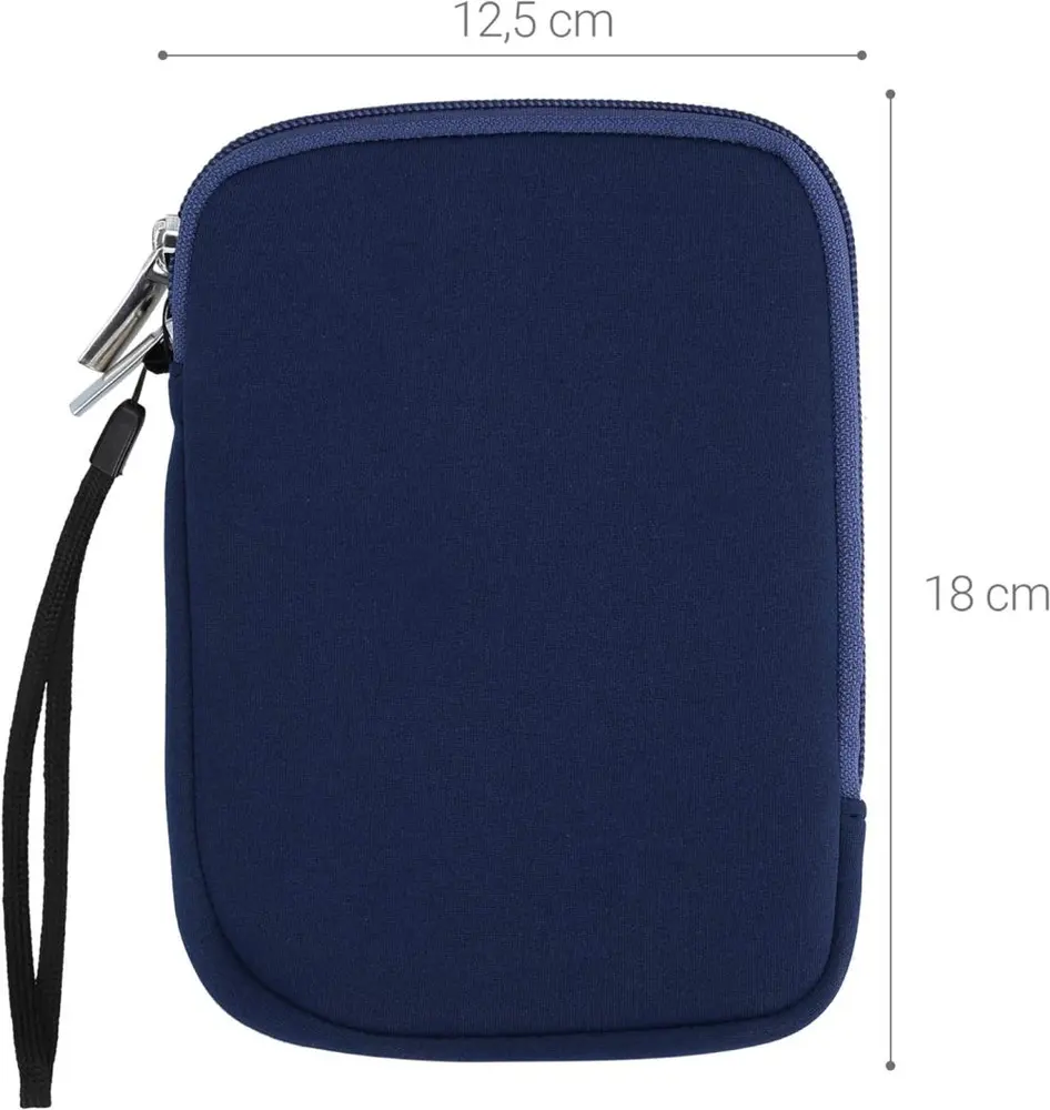 Púzdro KW Mobile Neoprene Zipper - KW5033417 - Univerzálne púzdro pre čítačky 6" - tmavo modré