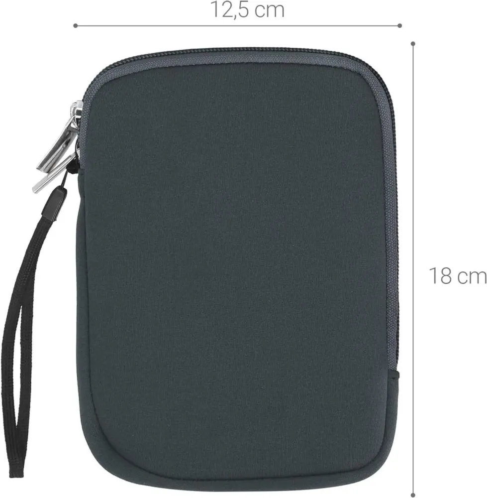 Púzdro KW Mobile Neoprene Zipper - KW5033422 - Univerzálne púzdro pre čítačky 6" - šedé