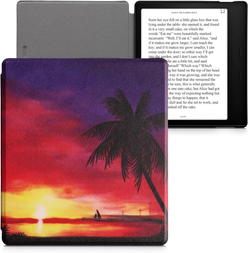 Puzdro KW Mobile - Sunset Palm - KW4941717 - pre Amazon Kindle Oasis 2/3 - viacfarebné