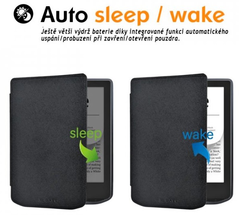 Puzdro B-SAFE LOCK 3509, obal na Pocketbook 629 Verse / 634 Verse Pro - magnetické zatváranie, AutoSleep, fialové