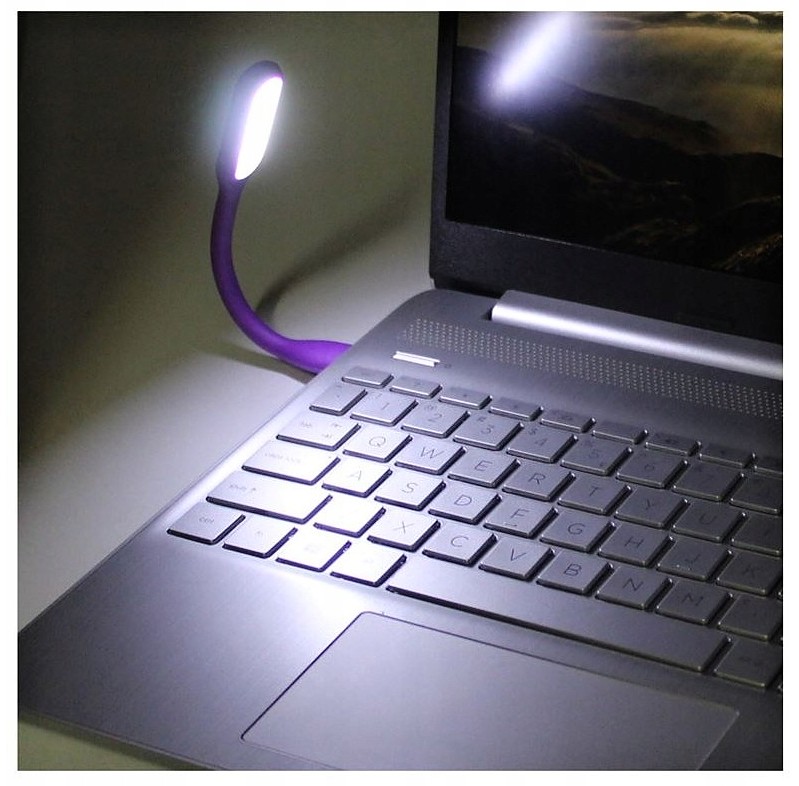 Gembird NL-01-PR - USB LED lampička ohybná, pre všetky čítačky - fialová